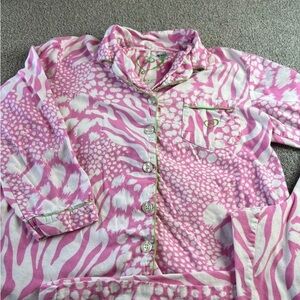 Pink Patterned Women's Pajama Set